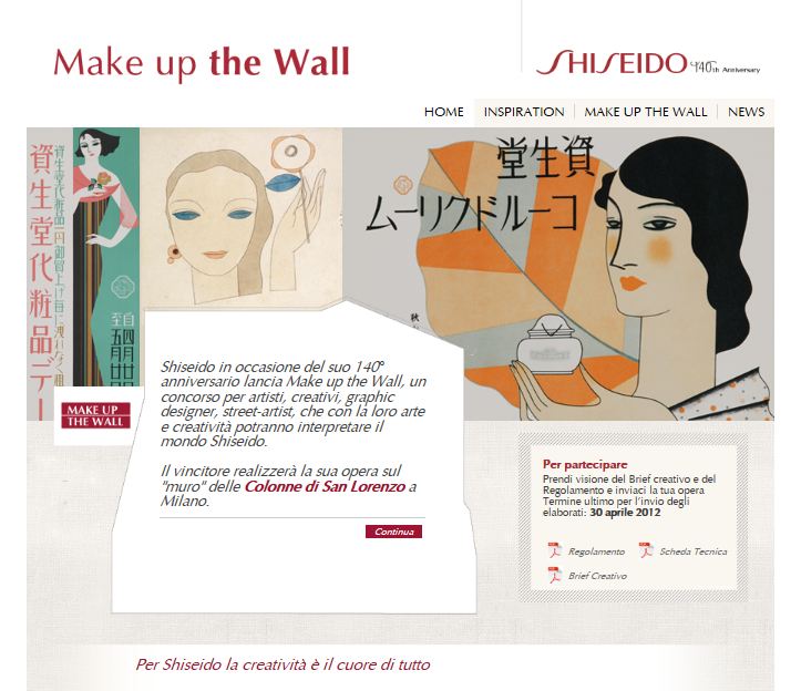 AL VIA IL CONCORSO SHISEIDO “MAKE UP THE WALL”