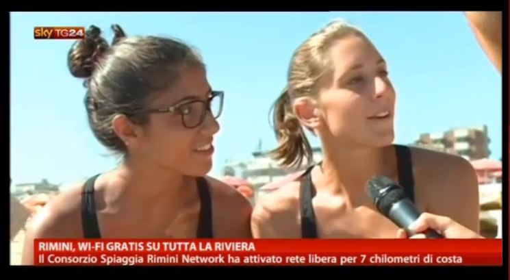 SKY TG24 (AUGUST, 3) LIVE: RIMINI, FREE WI-FI AND MY-REPUTATION DECALOGUE FOR  SOCIAL NETWORKS ON THE BEACH