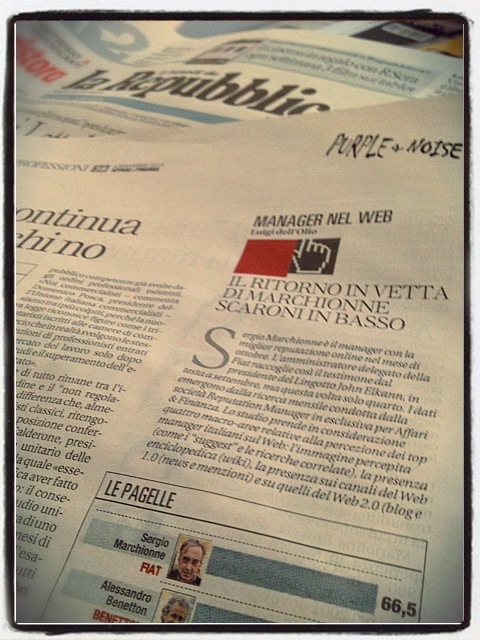 Repubblica Affari & Finanza, “MANAGER ON THE NET”: ELKANN-DELLA VALLE NECK AND NECK